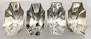 Georgian, George III, Set of Four Octagonal Crested Pedestal Silver Salts. London 1792 Michael Plummer. 11 troy ounces.