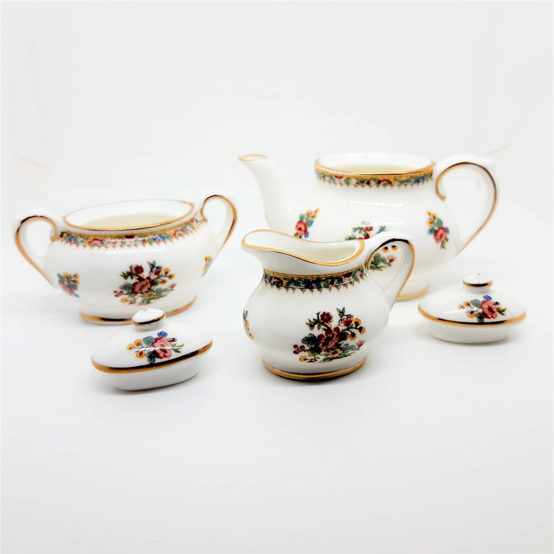 Miniature Coalport 'Ming Rose' Tea Set