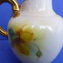 Royal Worcester Roses Flat Backed Jug Signed By Millie Hunt C1933