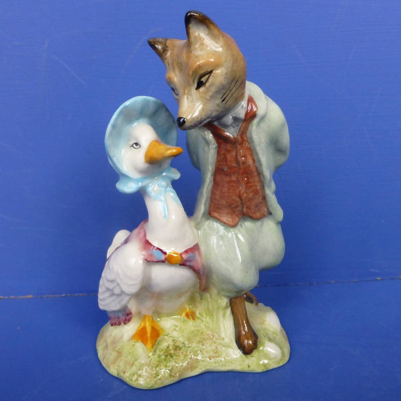 Royal Albert Beatrix Potter Figurine - Jemima Puddle Duck with Foxy Whiskered Gentleman (Boxed)