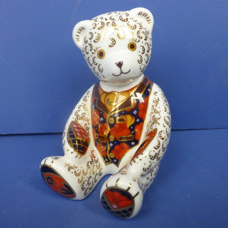 Royal Crown Derby Paperweight Debonair Bear (Boxed)