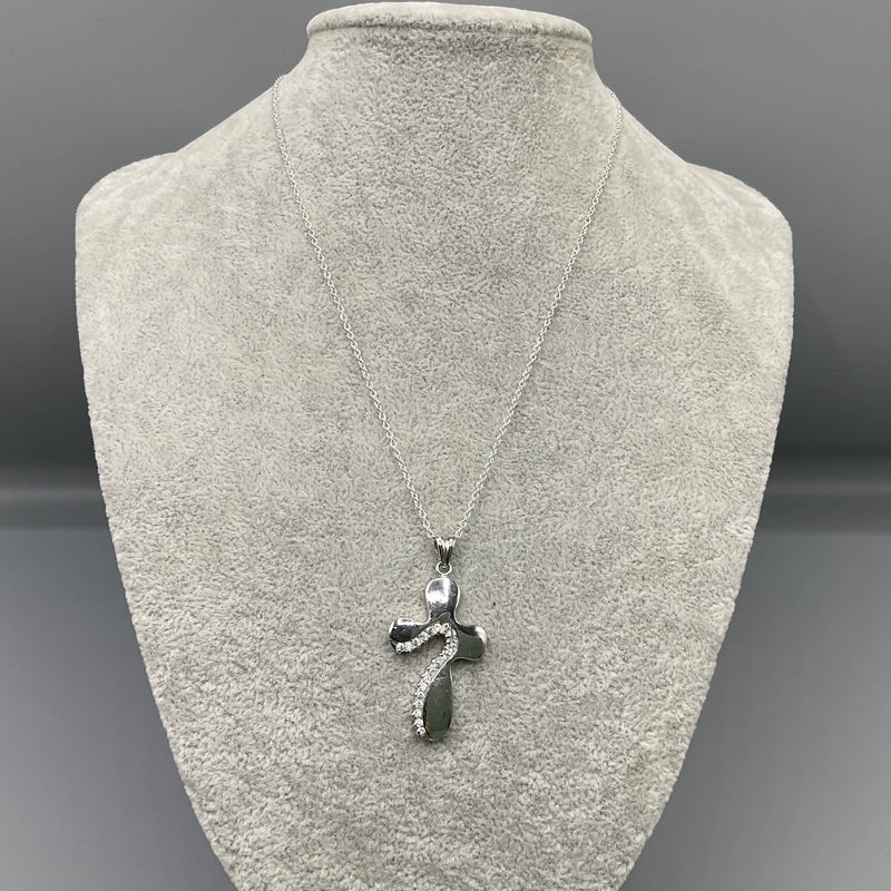 Silver and CZ pendant