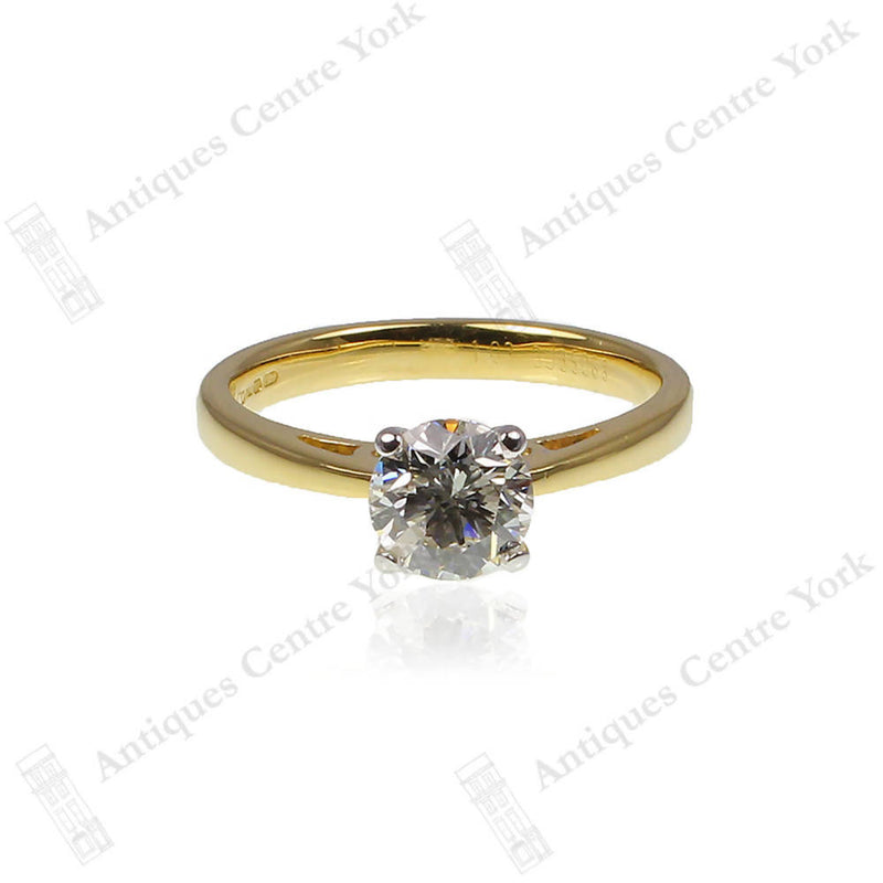 Certified 18ct Diamond 1.03ct Solitaire Ring