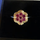 Silver Ruby Ring Size Q