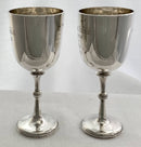 Pair of Silver Trophy Goblets for future Royal Navy Admiral P. M. R. Royds on H.M.S. Victoria. London 1891/92 George Jackson. 6 troy ounces.