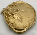 Late 19th Century French Naturalistic Gilt Metal High Relief Tray.