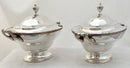 Georgian, George III, Pair of Old Sheffield Plate Sauce Tureens. Circa 1810.