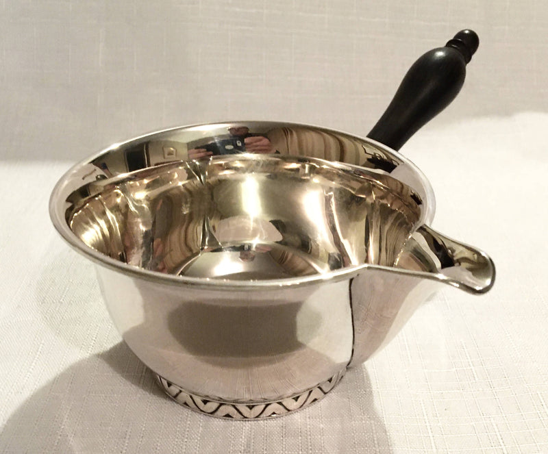 Danish 830 silver sauce pot. Assay marks for Christian Heise 1939.