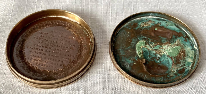 Early 19th Century Duke of Wellington Victories Box Medal with Paper Disc Inserts.