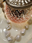 New Sterling Silver Keshi Pearl Necklace