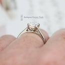 Platinum Certified Radiant Cut Diamond 0.93ct Solitaire Ring