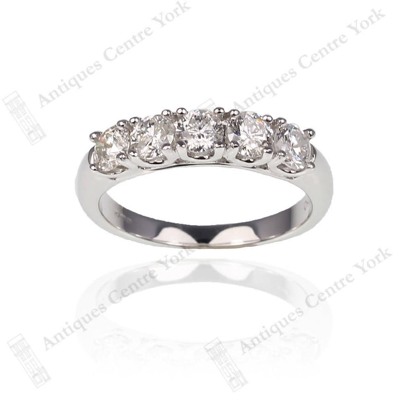 18ct White Gold Diamond 1.09cts Five Stone Ring