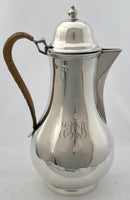 Edwardian Silver Hot Water Jug. London 1906 Goldsmiths & Silversmiths Co. 13.9 troy ounces.