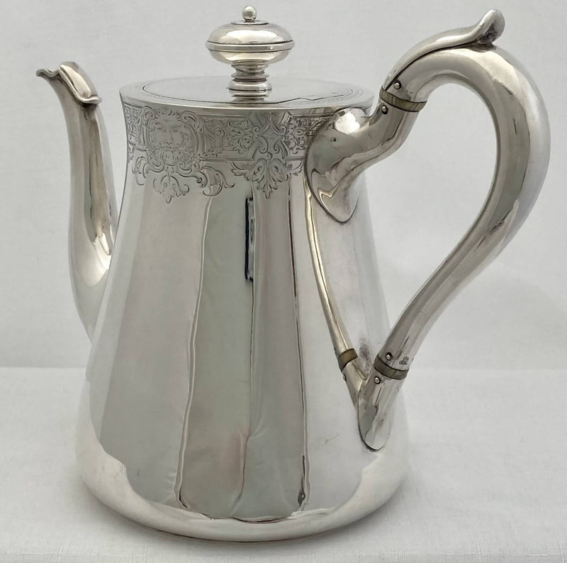 Victorian Silver Coffee Pot. London 1860 Hunt & Roskell. 24 troy ounces.