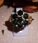 New Opal (Round) 925 Sterling Silver Ring (Size T)