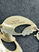 Modern Mid Century Scandinavian Finn Jensen 1950's Norwegian Silver Gilt Enamel Necklace