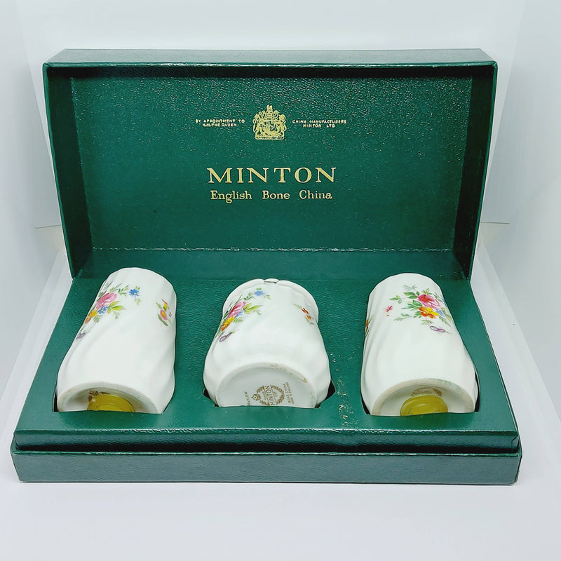 Boxed Minton 'Marlow' 3 Piece Bone China Cruet Set