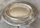 Georgian, George III, Old Sheffield Plate Stag Crested Cake Basket, circa 1770 - 1780.