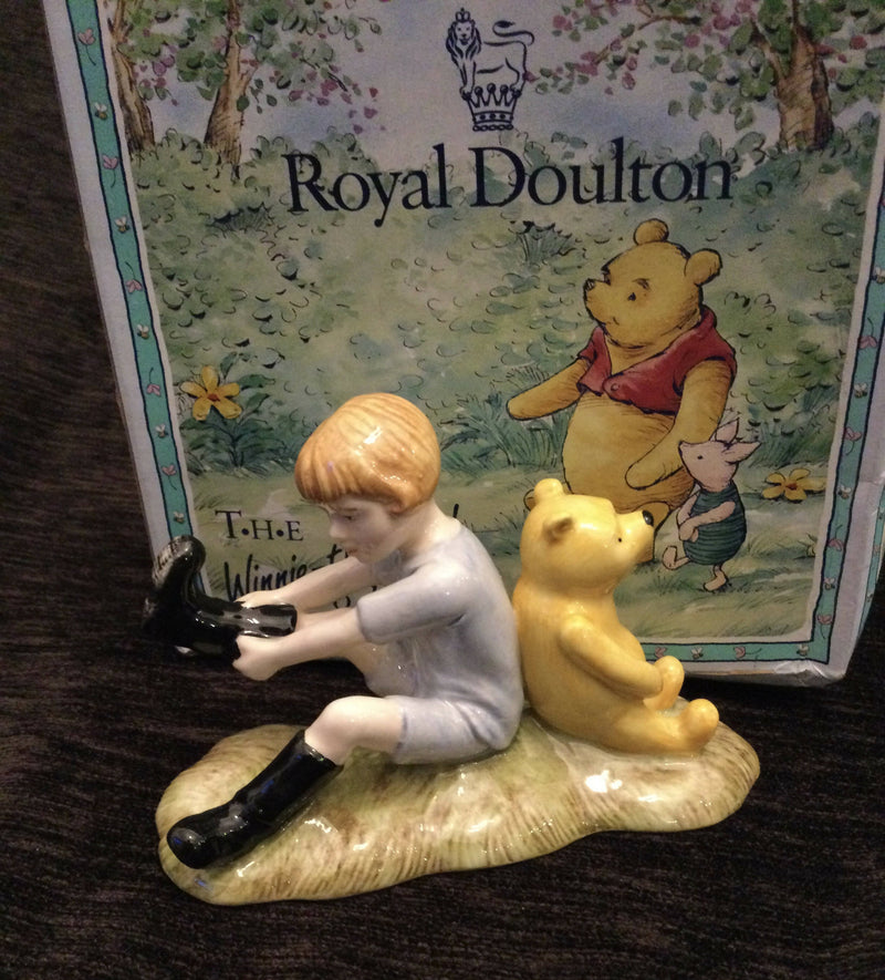 Royal Doulton Winnie The Pooh figure Royal Doulton Christopher Robin and Pooh figurine WP10