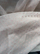 Scottish Madras By the Meter Polka Dot in Baby Pink 48” Wide to finish