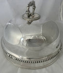 Matthew Boulton Late Georgian Silver Plated Crested Game Meat Dome.