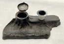 Aesthetic Movement Inkstand of Naturalistic Form, circa 1880 - 1900.