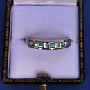 9ct Gold Emerald and Diamond Eternity Ring Size M