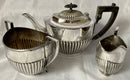George V Period Silver Plated Tea Set with Part Fluted Decoration, Circa 1920's.