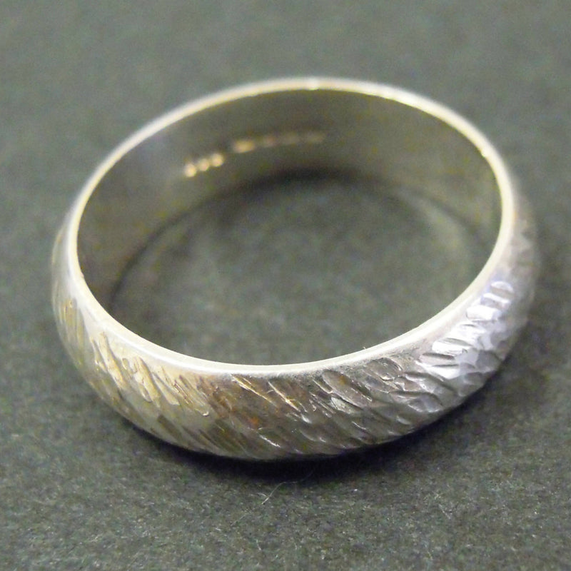 Textured silver ring