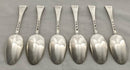 Georgian, George II, Set of Six Silver Hanoverian Pattern Tablespoons. London 1742 Ebenezer Coker. 12 troy ounces.