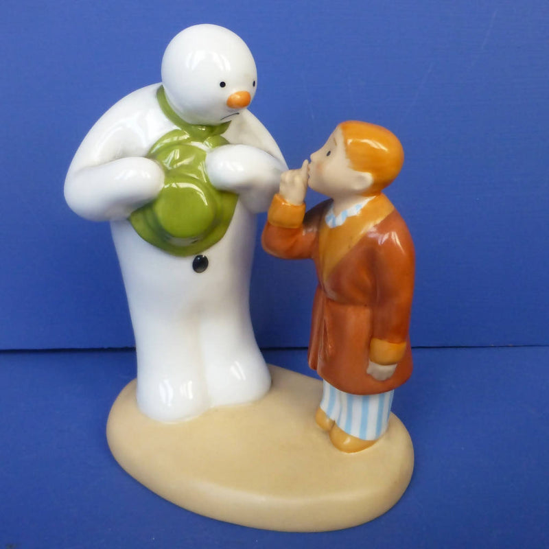 Coalport Snowman Figurine - Hush Don't Wake Them (Boxed)