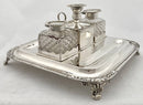 Georgian, George III, Silver Inkstand. London 1817 Thomas Radcliffe. 28 troy ounces.