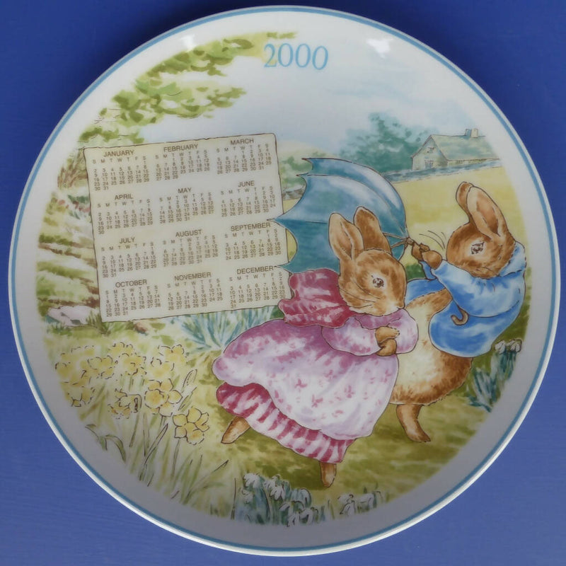 Wedgwood Beatrix Potter Peter Rabbit Calendar Plate - 2000