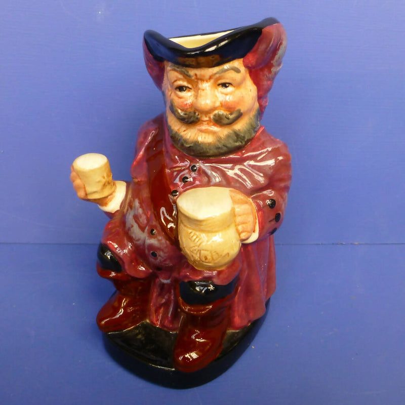 Royal Doulton Small Toby Jug - Falstaff D6063 (First Version - Holding Mug Away From Chest)