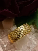 New 1Ct Diamond Ring in 14K Gold Overlay Sterling Silver - Size O