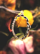 New 925 Sterling Silver Oval Leaves Pendant Necklace