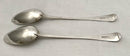 Georgian, George IV, Pair of Silver Basting Spoons. London 1821 Eley & Fearn. 8.8 troy ounces.