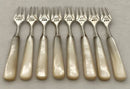 George VI Silver Hors d'Oeuvres Service for Eight. Sheffield 1939 Reid & Sons Ltd.