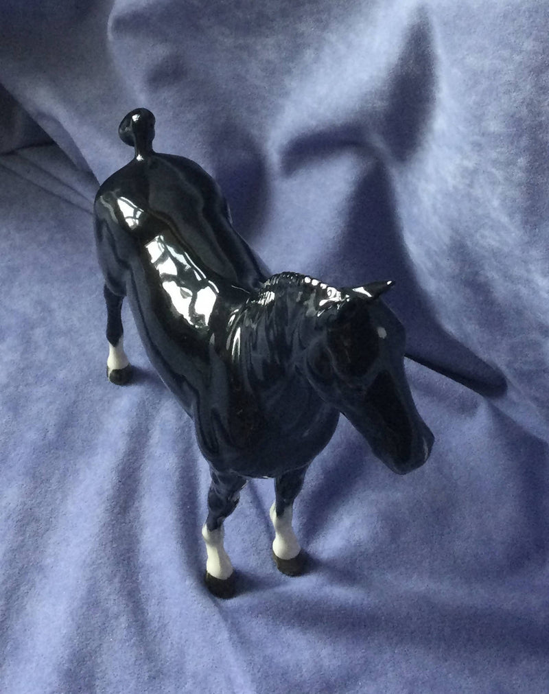 Beswick Hackney Pony Beswick Gloss Horse figure Beswick Black Hackney Pony figurine