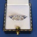 Silver Cubic Zirconia Ring - Size P