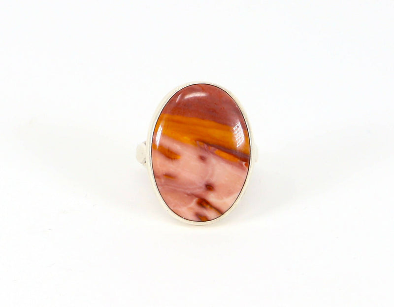 Vintage Silver Banded Agate Statement ring