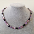 Hallmarked silver and crystal necklace