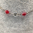 1950's ruby glass necklace
