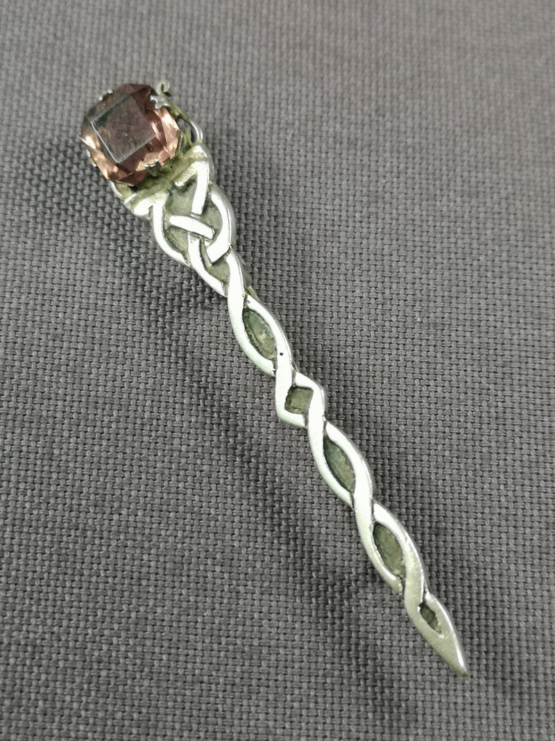 Vintage Celtic Silver & Paste Dirk Brooch