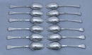 Georgian, George II, set of Twelve Scottish Silver Tablespoons. Edinburgh 1754 Lothian & Robertson. 27 troy ounces.