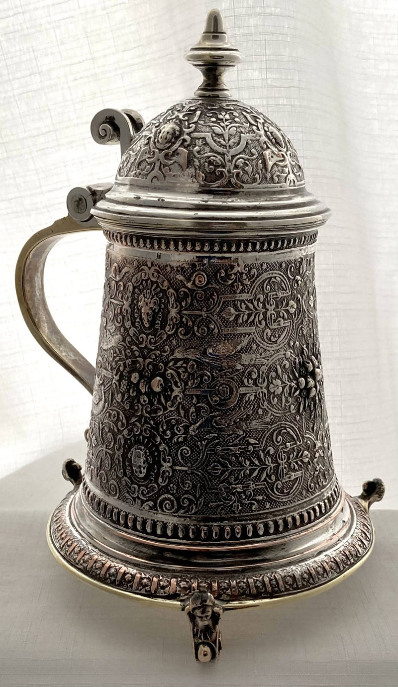 Elkington Department of Science & Art Silver Plated Electrotype Tankard, circa 1870 - 1890.