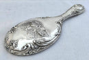 Edwardian Reynolds Angels Silver Hand Mirror. Birmingham 1902 Henry Matthews.