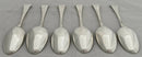 Georgian, George II, Six Hanoverian Pattern Silver Tablespoons. London 1740 Edward Bayley. 13.7 troy ounces.
