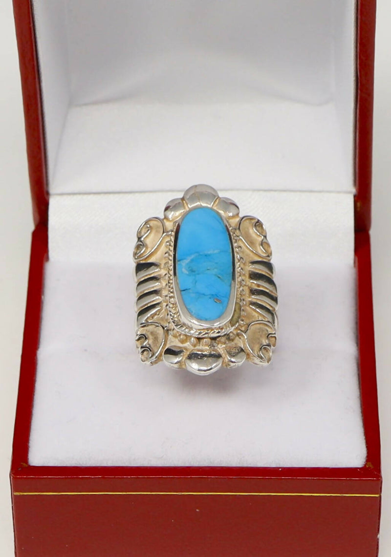 Vintage Silver & Turquoise Statement Ring