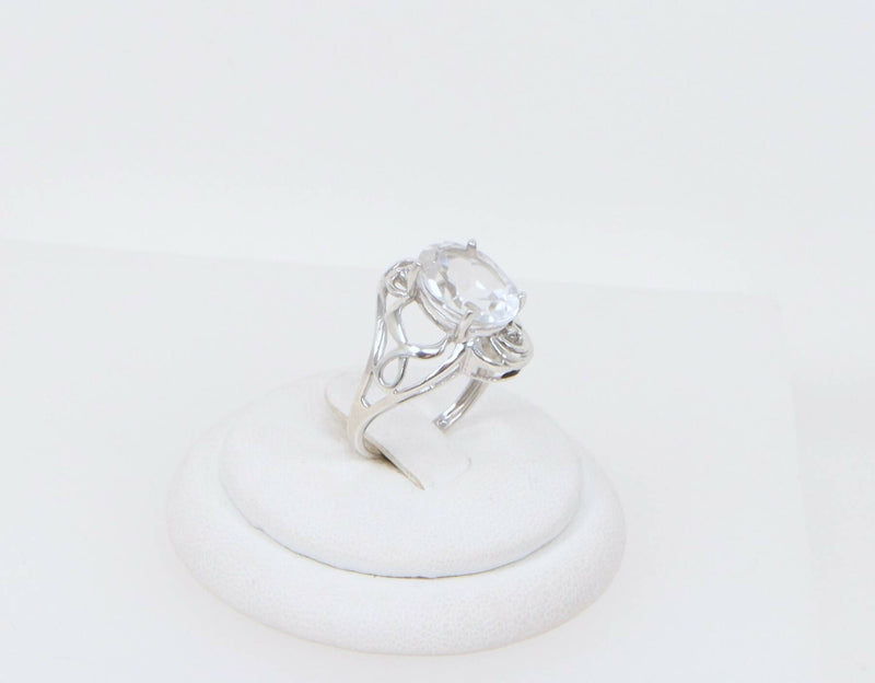 Silver & CZ Solitaire Ring